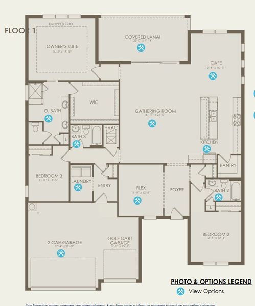 2D floor plan layout for the Stellar by Del Webb in Del Webb Catalina, Lakewood Ranch, FL (Image 5). 2D floor plan layout for the Stellar by Del Webb in Del Webb Catalina, Lakewood Ranch, FL (Image 5).
