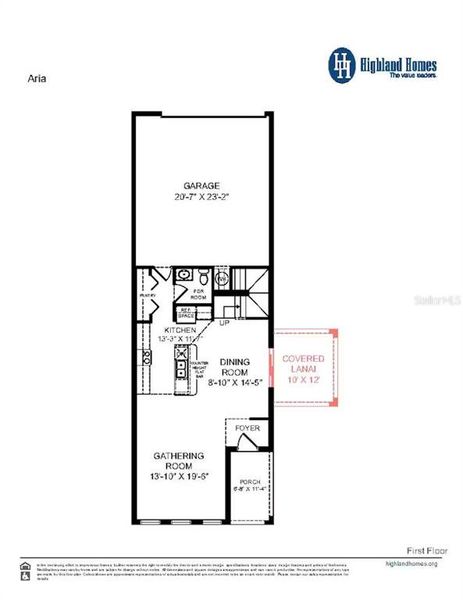 2D floor plan layout of this home in Estates at Hickory Cove - Bungalows, St. Cloud, FL (Image 2).