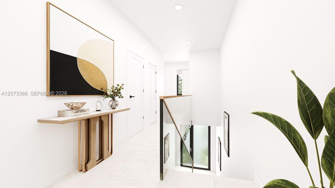 Furnished interior view inside a new home in , Miami Shores (Image 7). Furnished interior view inside a new home in , Miami Shores (Image 7).