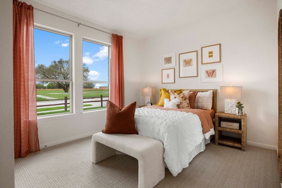 Spacious secondary bedrooms