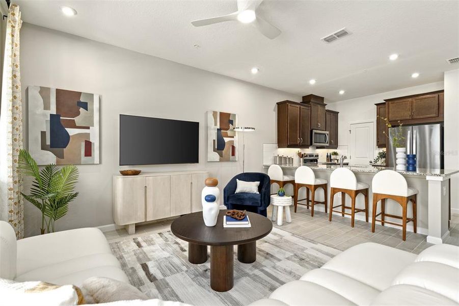 Furnished interior view inside a new home in , Orlando (Image 12).