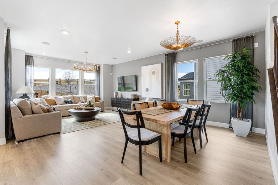 Representative furnished interior of a home built from the Estes by Taylor Morrison in Dawson Trails Town Collection, Castle Rock (Image 14).