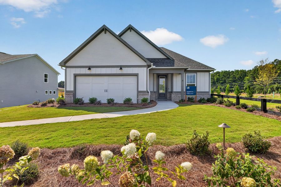 Representative exterior photo of a completed home built from the Mainstay by Pulte Homes in Everhour, Newnan, GA (Image 29).