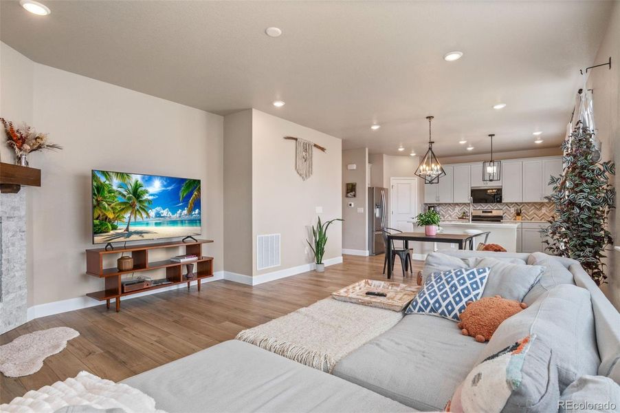 Furnished interior view inside a new home in Sunstone Village at Terrain, Castle Rock (Image 29).