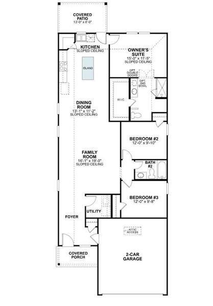 2D floor plan layout of this home in Ambrose, La Marque, TX (Image 3).