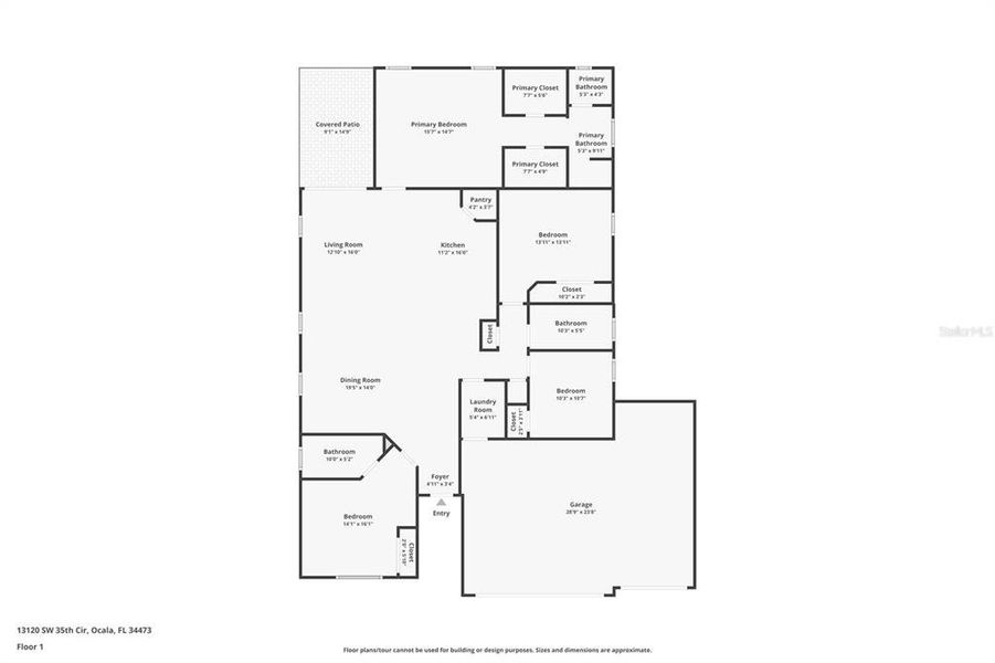 2D floor plan layout of this home in , Ocala, FL (Image 4). 2D floor plan layout of this home in , Ocala, FL (Image 4).