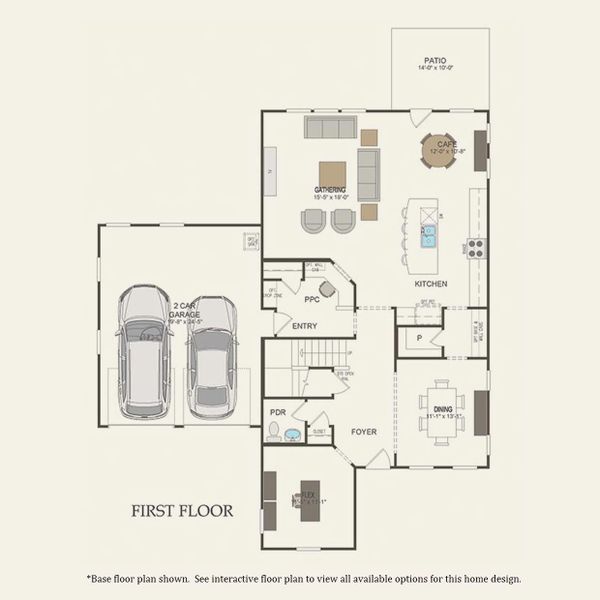 2D floor plan layout for the Northridge by Pulte Homes in Waterside at Pine Island, Columbia, SC (Image 6). 2D floor plan layout for the Northridge by Pulte Homes in Waterside at Pine Island, Columbia, SC (Image 6).
