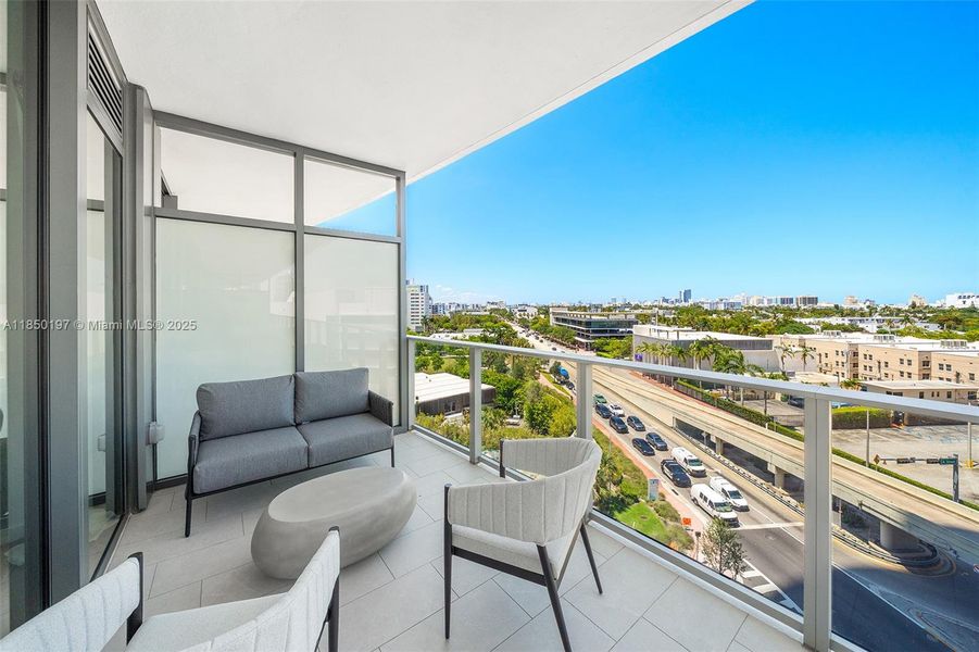 Exterior details and patio area of a home in Five Park, Miami Beach (Image 2).
