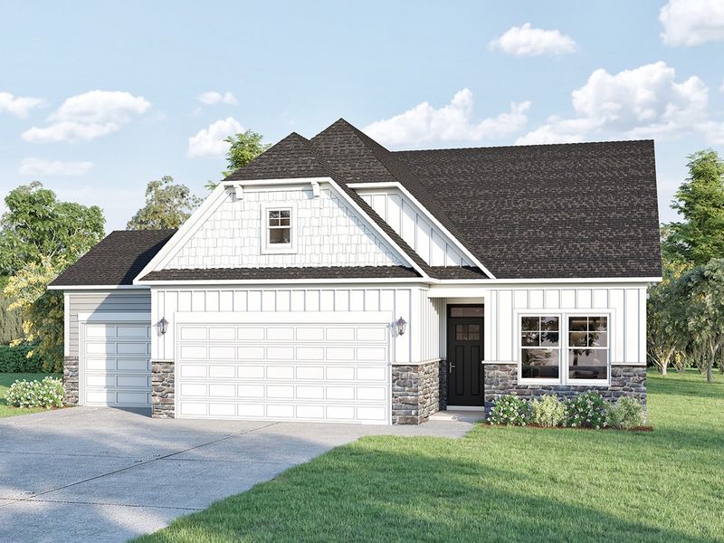 Elevation D - 3rd Car Garage