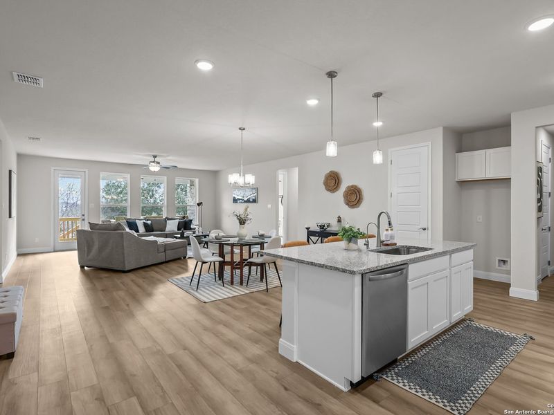 Furnished interior view inside a new home in Ladera, San Antonio (Image 10).