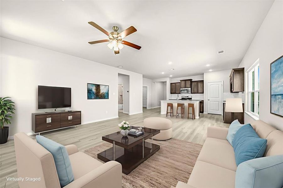 Furnished interior view inside a new home in Liberty Pointe, Gainesville (Image 12). Furnished interior view inside a new home in Liberty Pointe, Gainesville (Image 12).