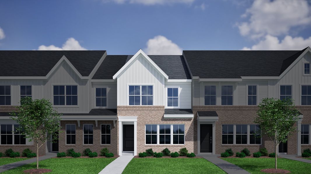 Representative exterior photo of a completed home built from the Cannalily - Genesis Value Collection by Mungo Homes in Renaissance at White Oak, Garner, NC (Image 10).