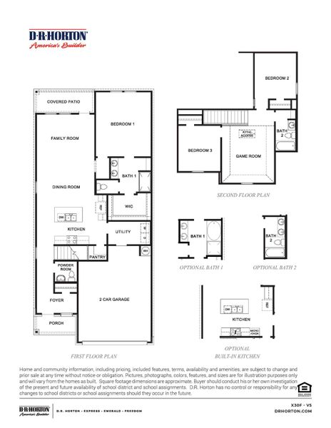 2D floor plan layout for the Florence by D.R. Horton in Riverwood Ranch, Angleton, TX (Image 3). 2D floor plan layout for the Florence by D.R. Horton in Riverwood Ranch, Angleton, TX (Image 3).