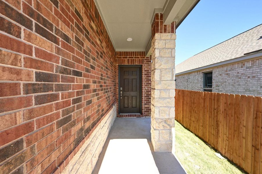 Exterior details and patio area of a home in Salerno - Heritage Collection, Round Rock (Image 18).