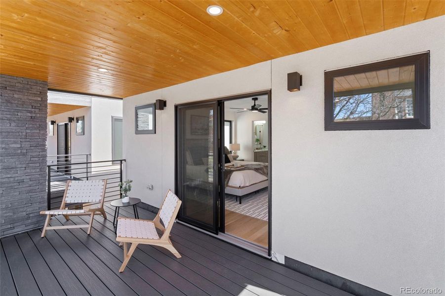 Primary suite with private balcony