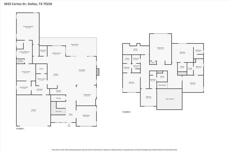 2D floor plan layout of this home in , Dallas, TX (Image 5).