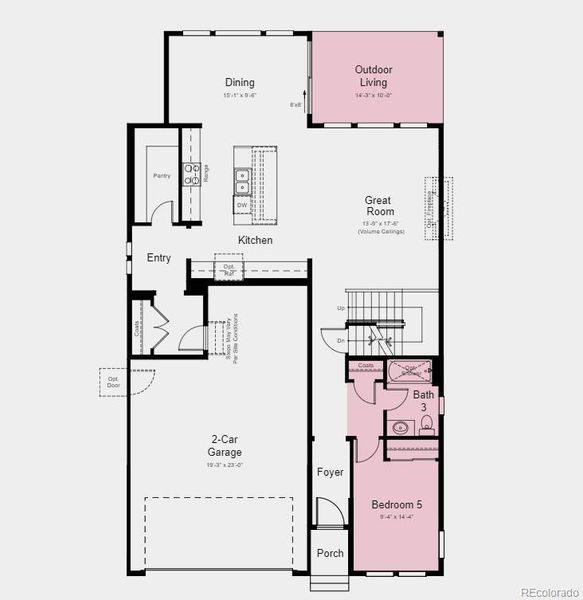 Structural options include: bedroom 5 and bath in lieu of flex space, full unfinished basement slab floor, door to owners bath, covered outdoor living 1, plumbing rough-in basement.