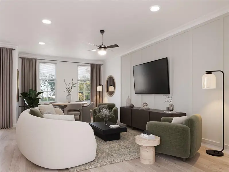 Furnished interior view inside a new home in Brookside Reserve, Alpharetta (Image 3).
