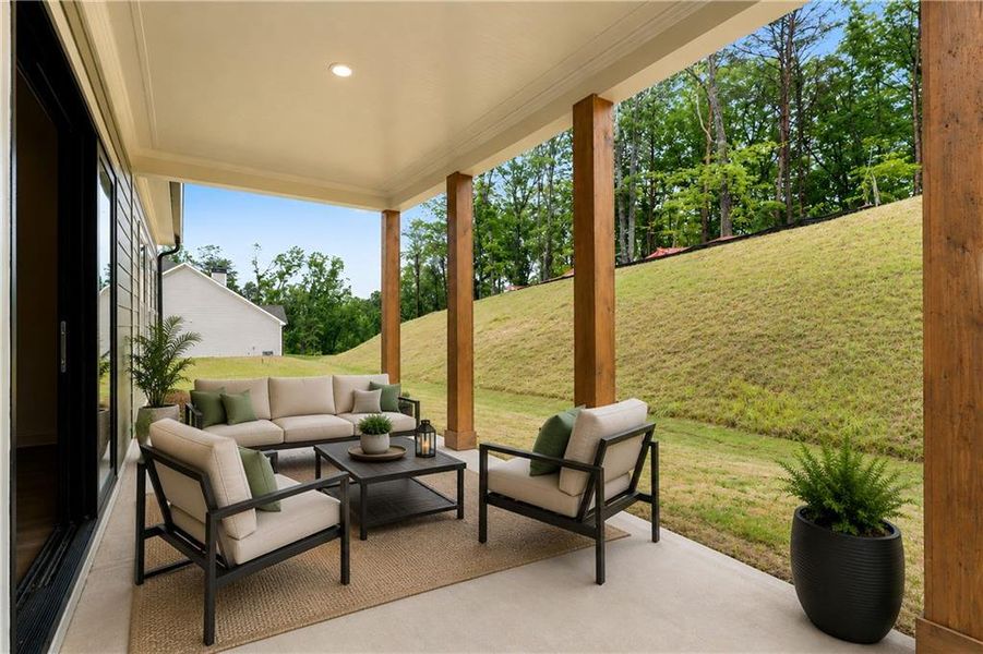 Exterior details and patio area of a home in , Waleska (Image 3).