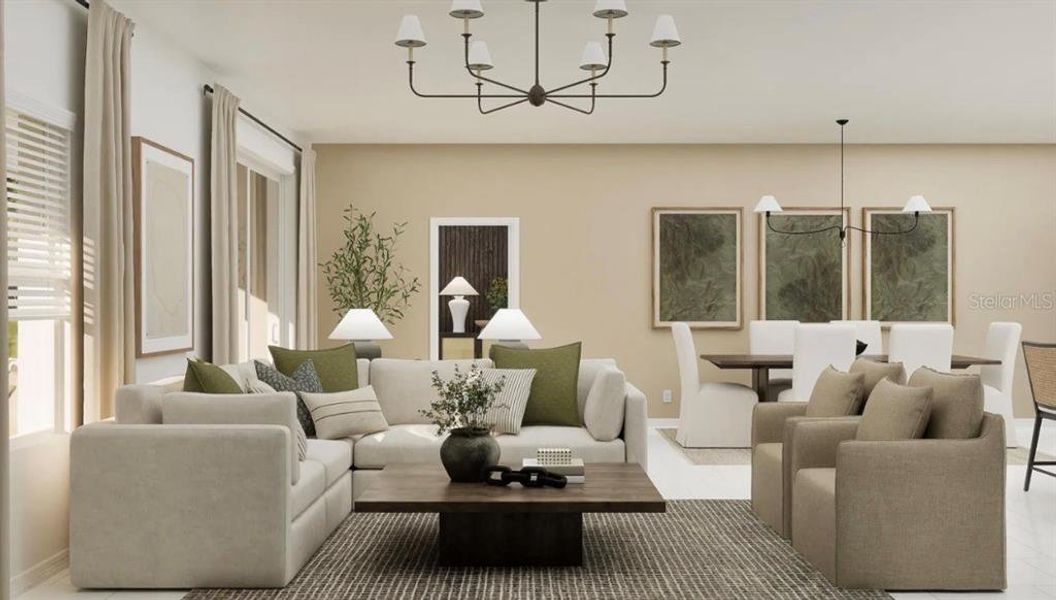 Furnished interior view inside a new home in Island Lakes at Coco Bay, Englewood (Image 4).