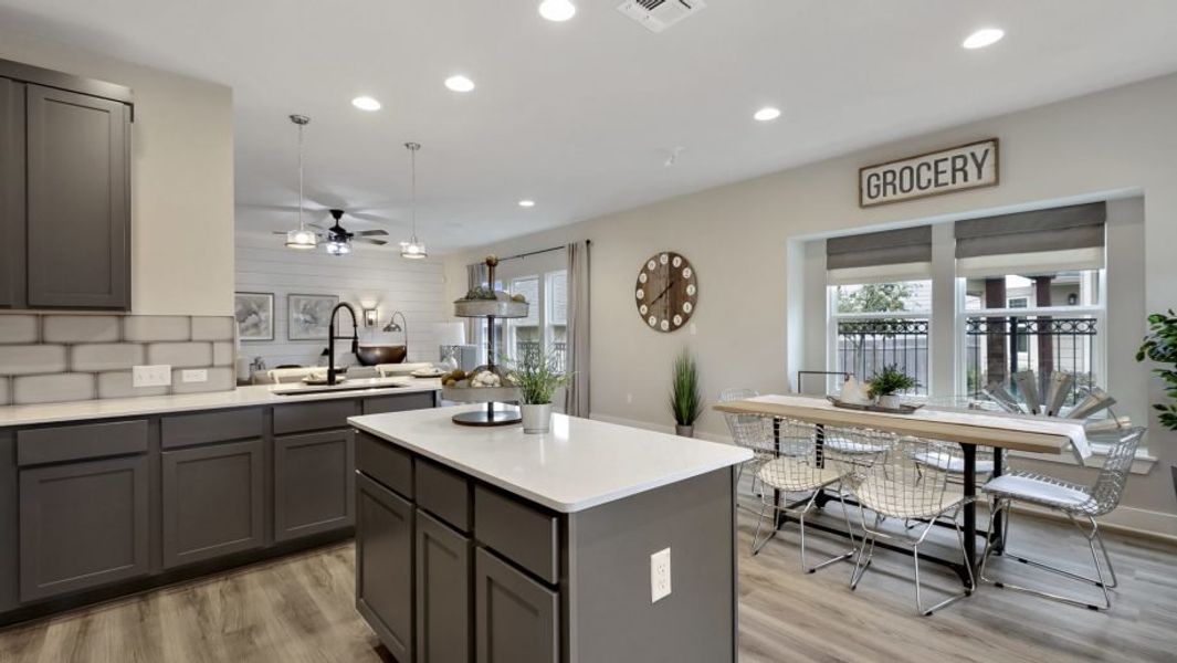 Representative furnished interior of a home built from the Houston by Pacesetter Homes in Village At Manor Commons, Manor (Image 8).