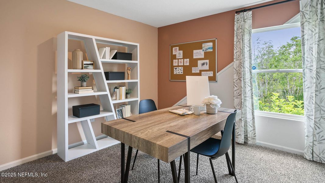 Furnished interior view inside a new home in Sawmill Branch Express, Palm Coast (Image 15). Furnished interior view inside a new home in Sawmill Branch Express, Palm Coast (Image 15).