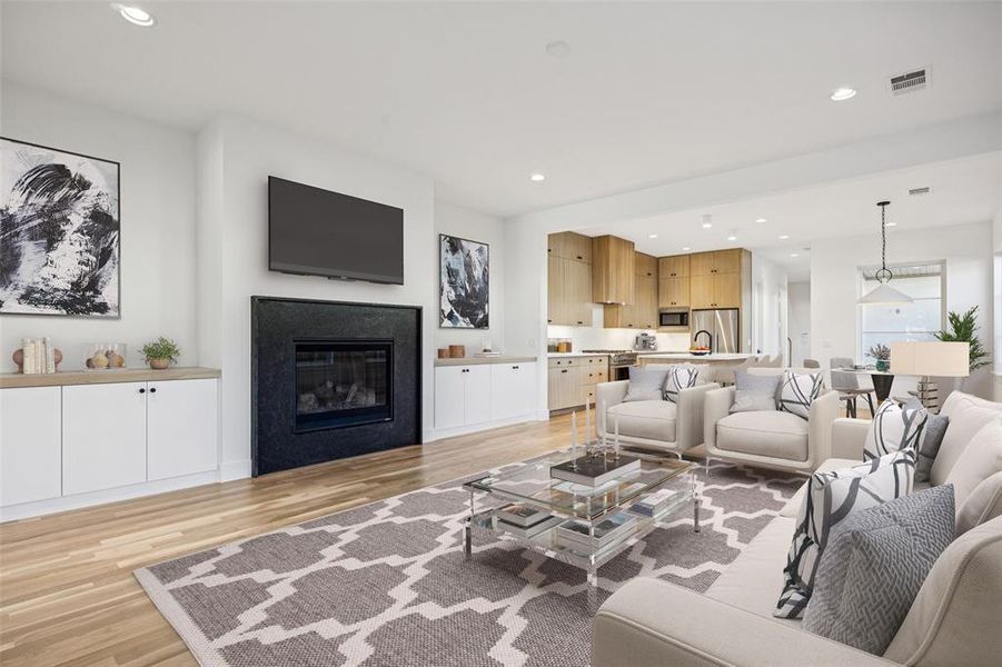 Furnished interior view inside a new home in , Dallas (Image 6).