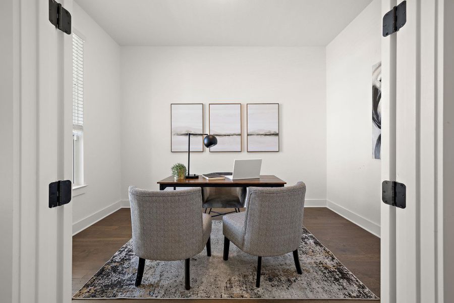 With a formal office at the front of the home, you can really achieve work-life balance. With a formal office at the front of the home, you can really achieve work-life balance.