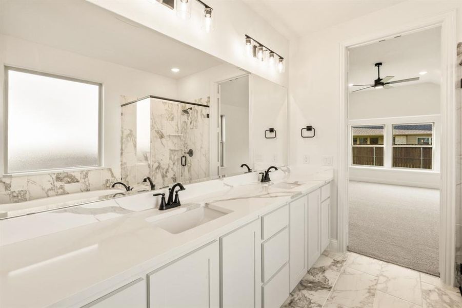 Furnished interior view inside a new home in Wildflower Ranch 60-65, Fort Worth (Image 12). Furnished interior view inside a new home in Wildflower Ranch 60-65, Fort Worth (Image 12).