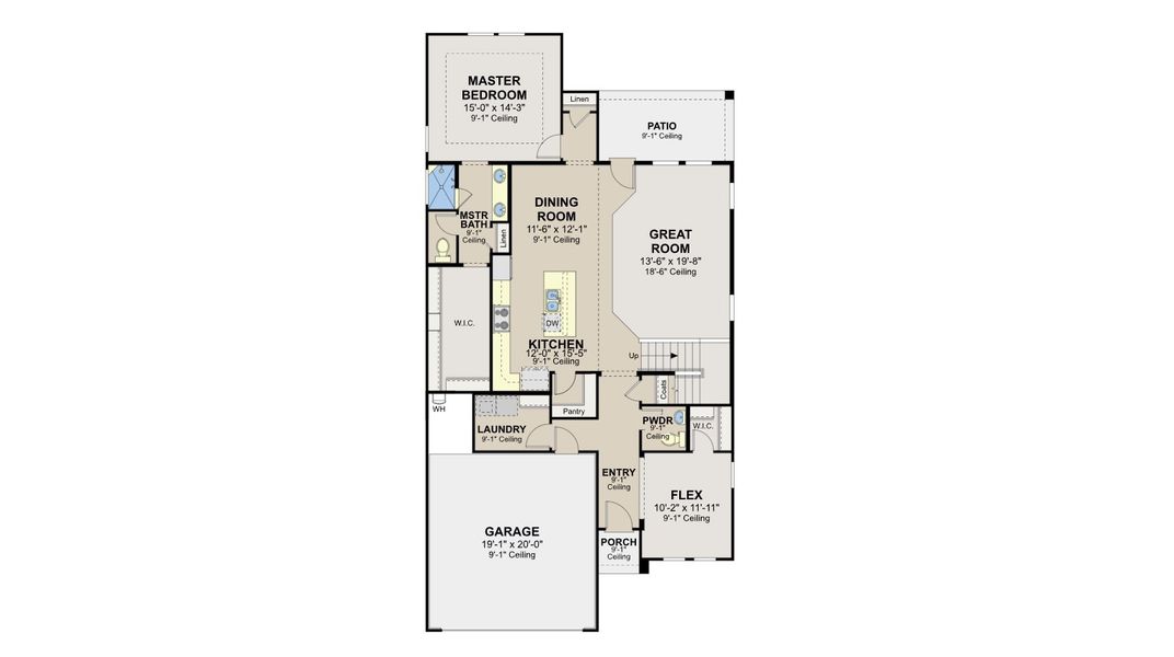 2D floor plan layout for the Bandera by Hakes Brothers in La Cima, San Marcos, TX (Image 3).