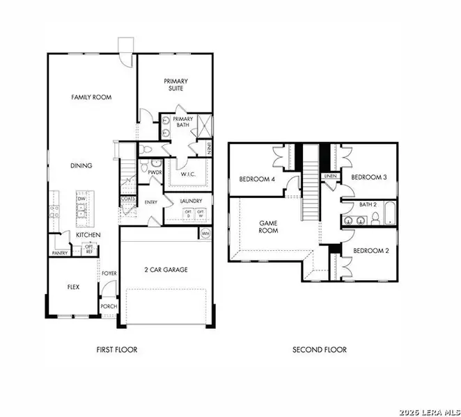 2D floor plan layout of this home in Estancia Ranch - Premier Series, San Antonio, TX (Image 3).