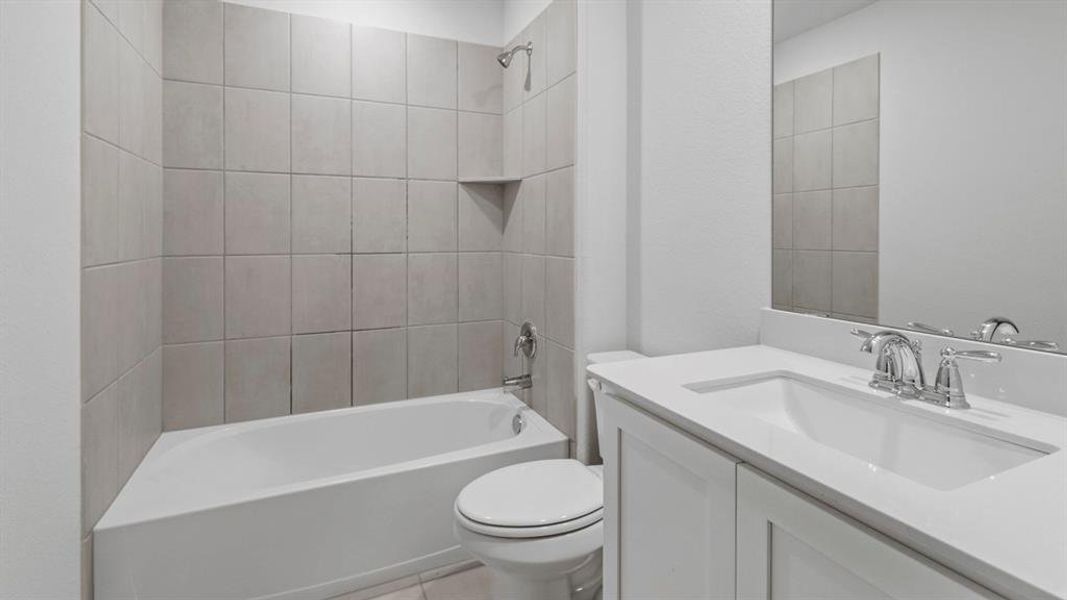 Full bath featuring shower / bath combination and vanity Full bath featuring shower / bath combination and vanity