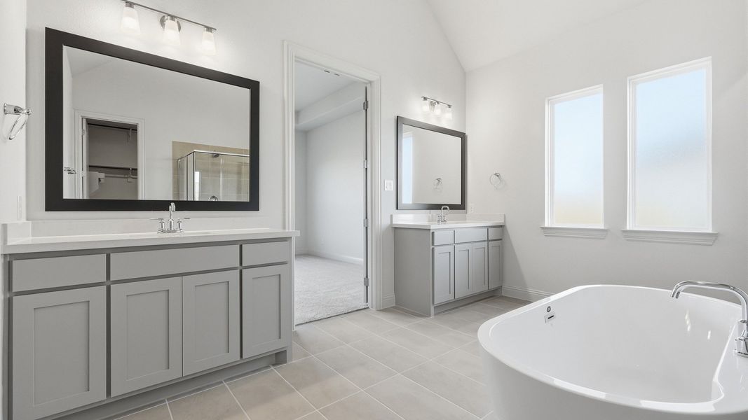 Furnished interior view inside a new home in Lakeshore Bluffs, Shady Shores (Image 46).