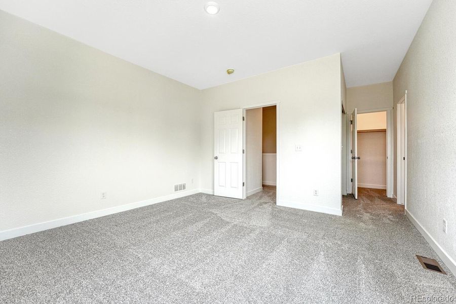 A walk-in closet and secondary closet provide ample space for your wardrobe. Select your carpet and paint color to create a private space all your own!