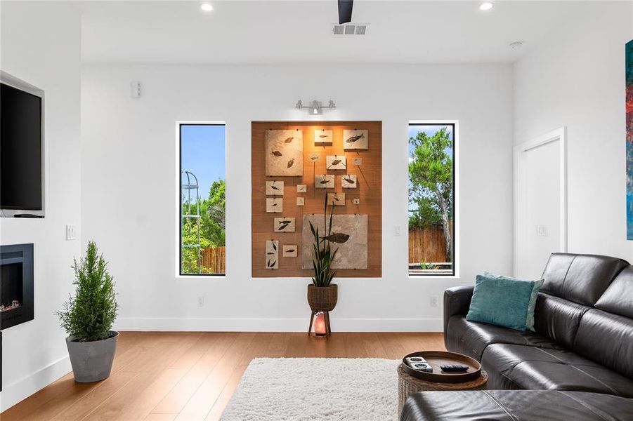 Living room open to Kitchen