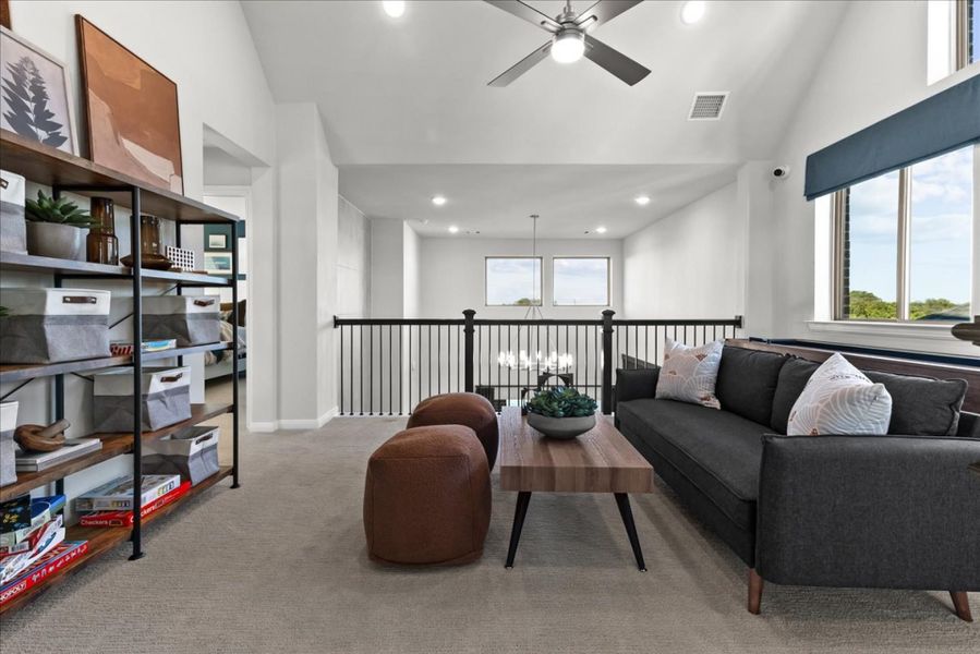 Furnished interior view inside a new home in La Terra at Uptown Celina, Celina (Image 16). Furnished interior view inside a new home in La Terra at Uptown Celina, Celina (Image 16).