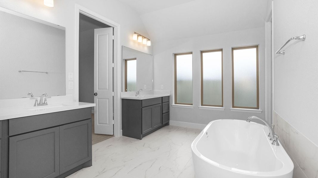 Furnished interior view inside a new home in Legacy, League City (Image 6).