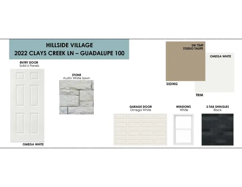 Sample of building materials used in homes in Hillside Village, Temple (Image 12).