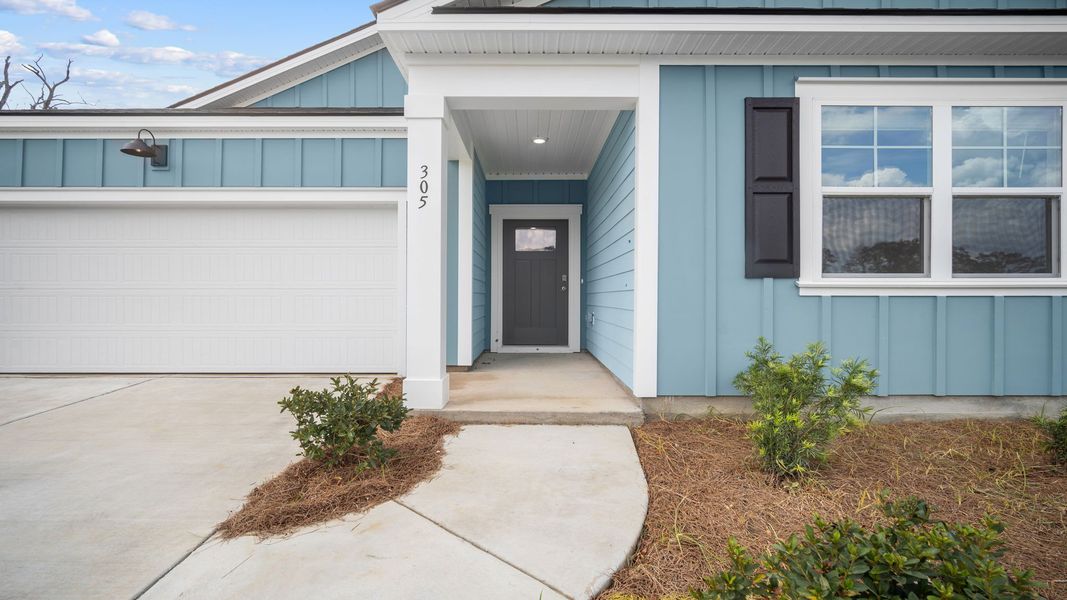 Front exterior of a new home in Fernhill Farms, Statesboro, GA, highlighting curb appeal (Image 2).