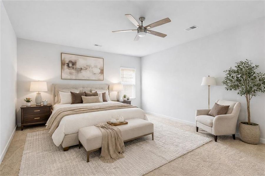 Furnished interior view inside a new home in The Enclave at Dial Farm Phase III, Walnut Grove (Image 16).