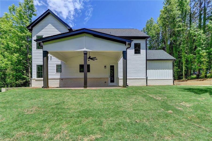 Exterior details and patio area of a home in , Snellville (Image 26).
