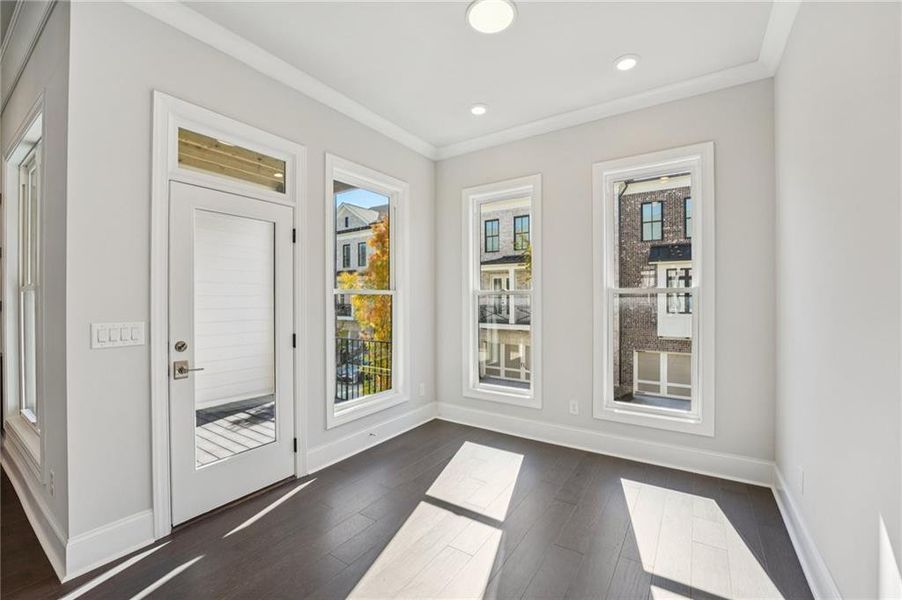 Spacious, unfurnished interior of a new home in Towns on Thompson, Alpharetta (Image 52).
