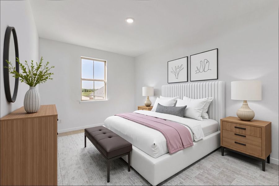 Representative furnished interior of a home built from the Electra by Pulte Homes in 6 Creeks, Kyle (Image 12).