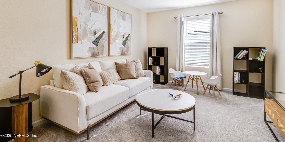 Furnished interior view inside a new home in Kings Preserve, Jacksonville (Image 9). Furnished interior view inside a new home in Kings Preserve, Jacksonville (Image 9).