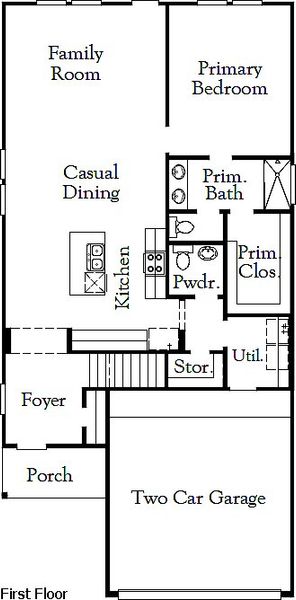 2D floor plan layout for the King II by Coventry Homes in The Parklands, Santa Clara, TX (Image 3).