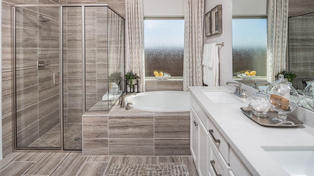 Furnished interior view inside a new home in Lariat 45', Liberty Hill (Image 12).