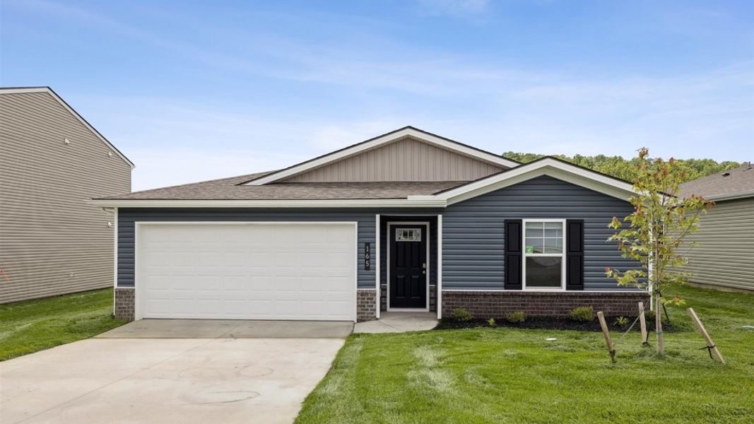 Front exterior of a new home in Emory Creek, Harriman, TN, highlighting curb appeal (Image 1). Front exterior of a new home in Emory Creek, Harriman, TN, highlighting curb appeal (Image 1).