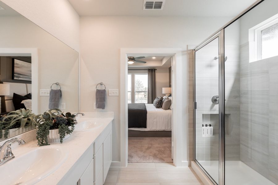 Furnished interior view inside a new home in Mason Woods, Cypress (Image 15).