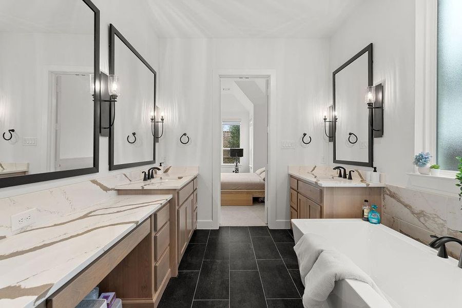 Furnished interior view inside a new home in Mustang Lakes: 86ft. lots, Celina (Image 14). Furnished interior view inside a new home in Mustang Lakes: 86ft. lots, Celina (Image 14).