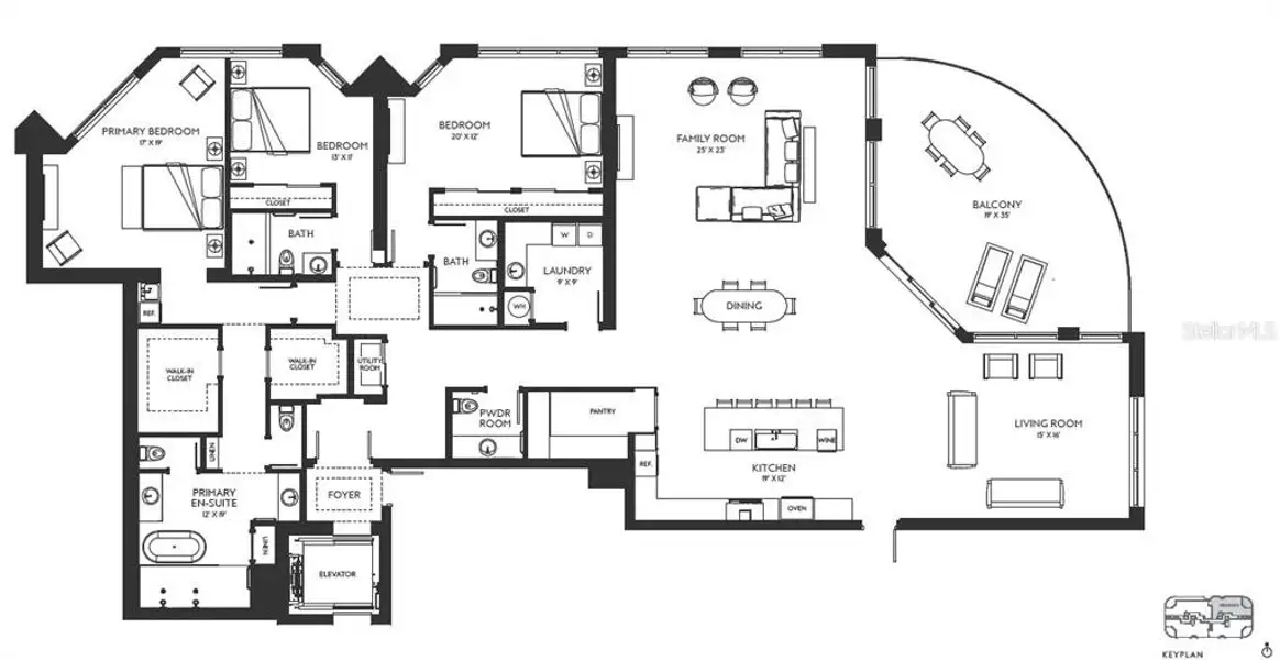 2D floor plan layout of this home in , Sarasota, FL (Image 5).